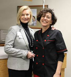 L - R: Vicki Allen, Dosher Registered Dietician and Diabetes Educator and Lisa Botnick, Dietary Manager and expert creator of  great tasting, healthy recipes