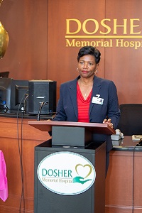 Lynda Stanley, President of Dosher Memorial Hospital/Foundation, talked about the directive she and hospital CEO Dr. Brad Hilaman received from the board when they stopped into their leadership roles in February: "Continue to give exceptional care, give employees a great place to work, increase revenue so that the community has a more financially stable organization to depend on."